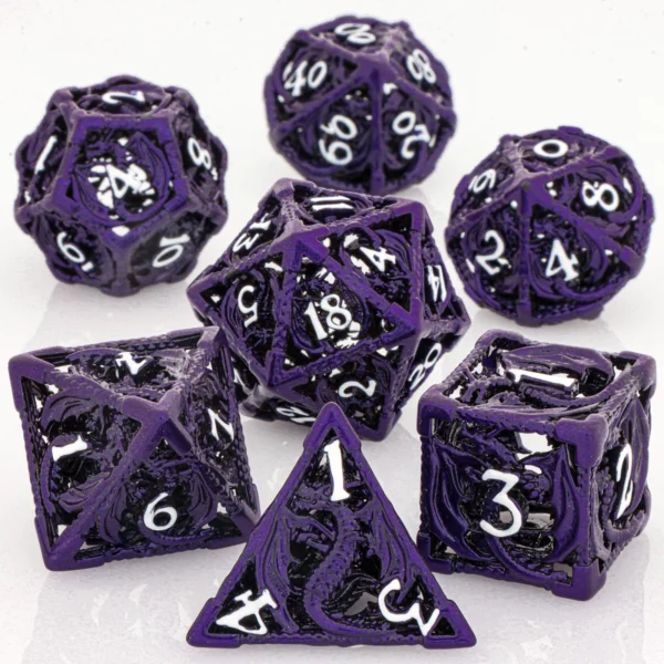 D&D Hollow Metal Dragon Dice Set - Image 12