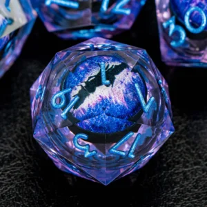 D and D Liquid Flow Core Dragon Eye Resin Dice Set