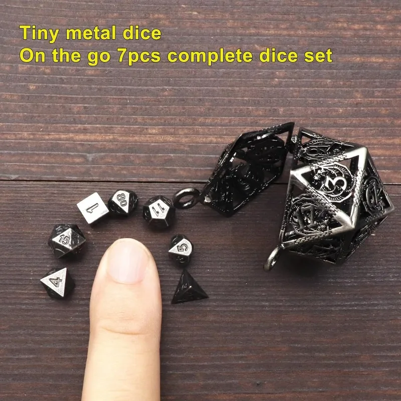 Micro Dice Set with d20 Necklace/Keychain - Image 2
