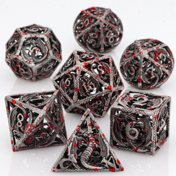 D&D Hollow Metal Dragon Dice Set - Image 9