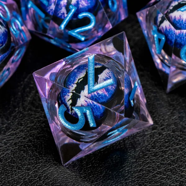 D and D Liquid Flow Core Dragon Eye Resin Dice Set - Image 5