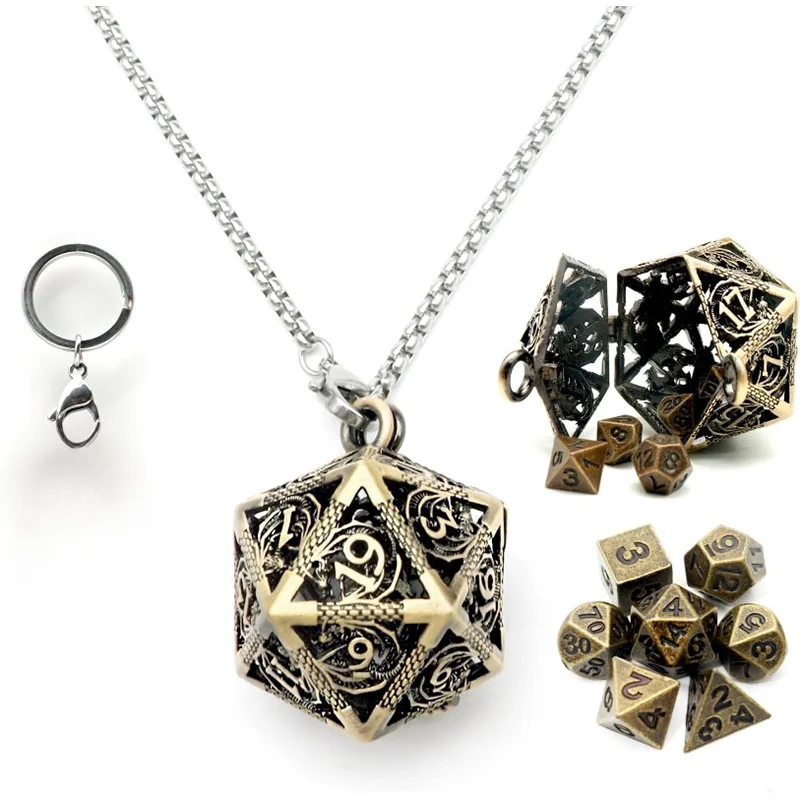 Micro Dice Set with d20 Necklace/Keychain