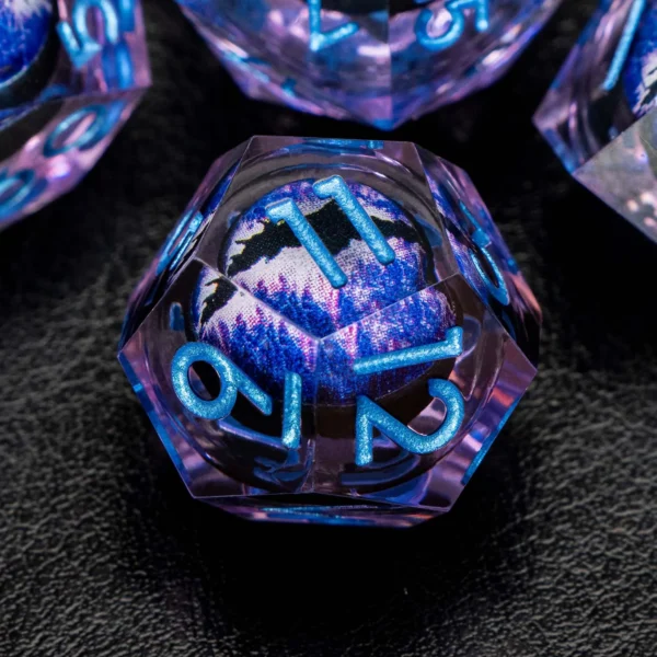D and D Liquid Flow Core Dragon Eye Resin Dice Set - Image 3