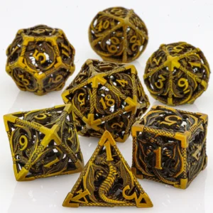 D&D Hollow Metal Dragon Dice Set