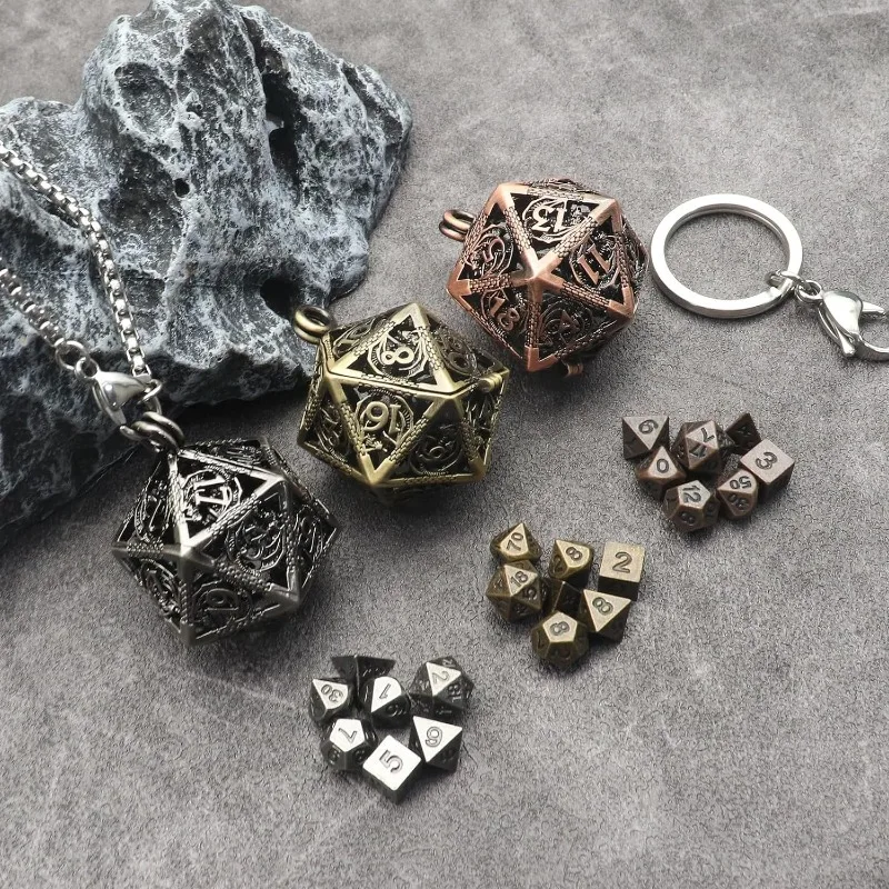Micro Dice Set with d20 Necklace/Keychain - Image 4